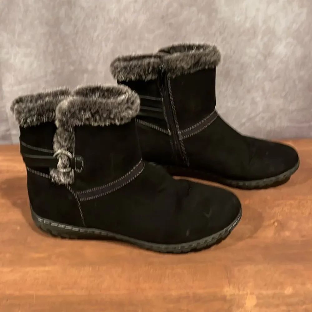 Natural Soul by Naturalizer Black Rotunda Vegan Leather Ankle Boot size 7.5 - Picture 4 of 10